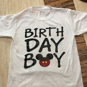 Boys Med 10/12 Mickey Birthday Boy Shirt